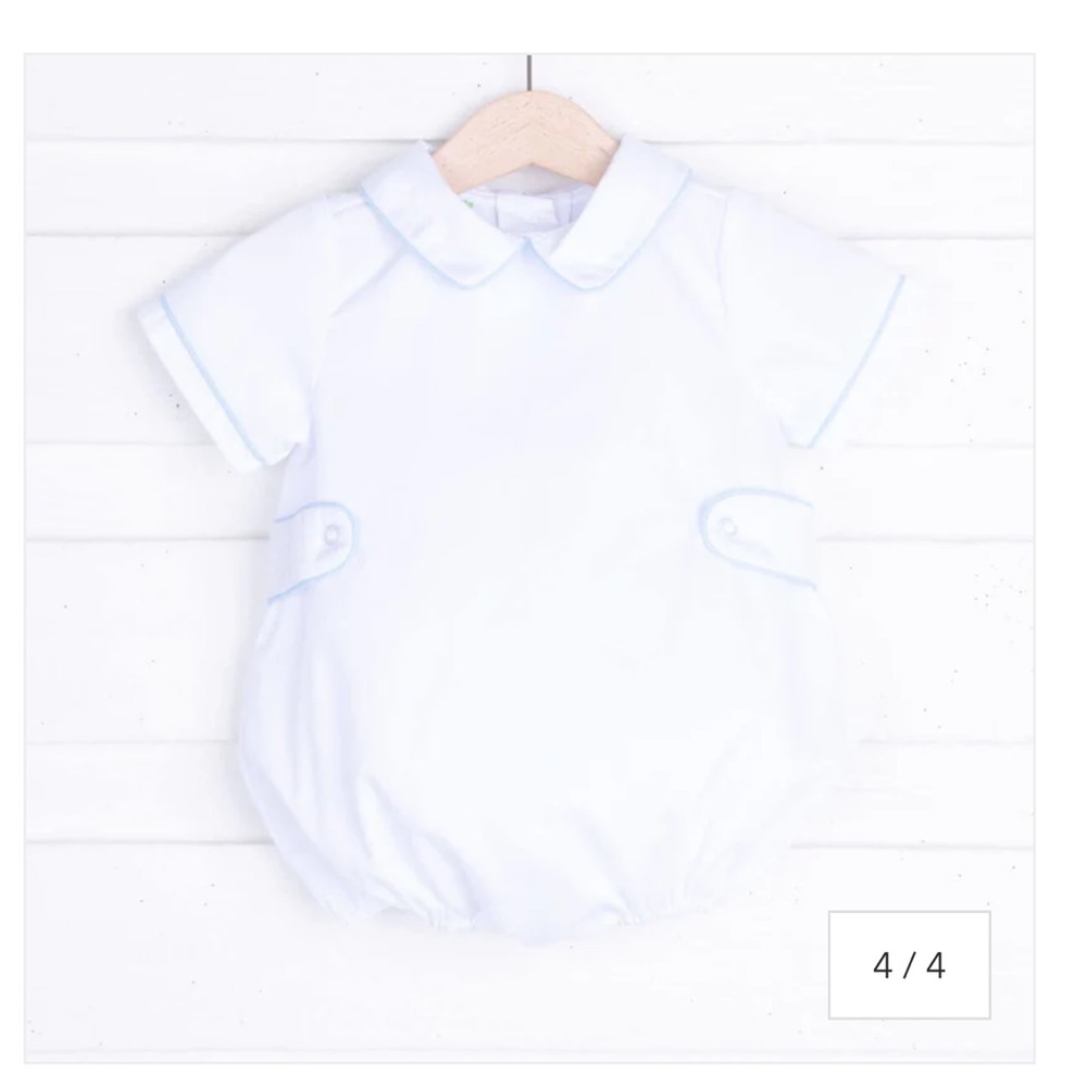 NWT Classic Whimsy White Bubble with Blue Trim